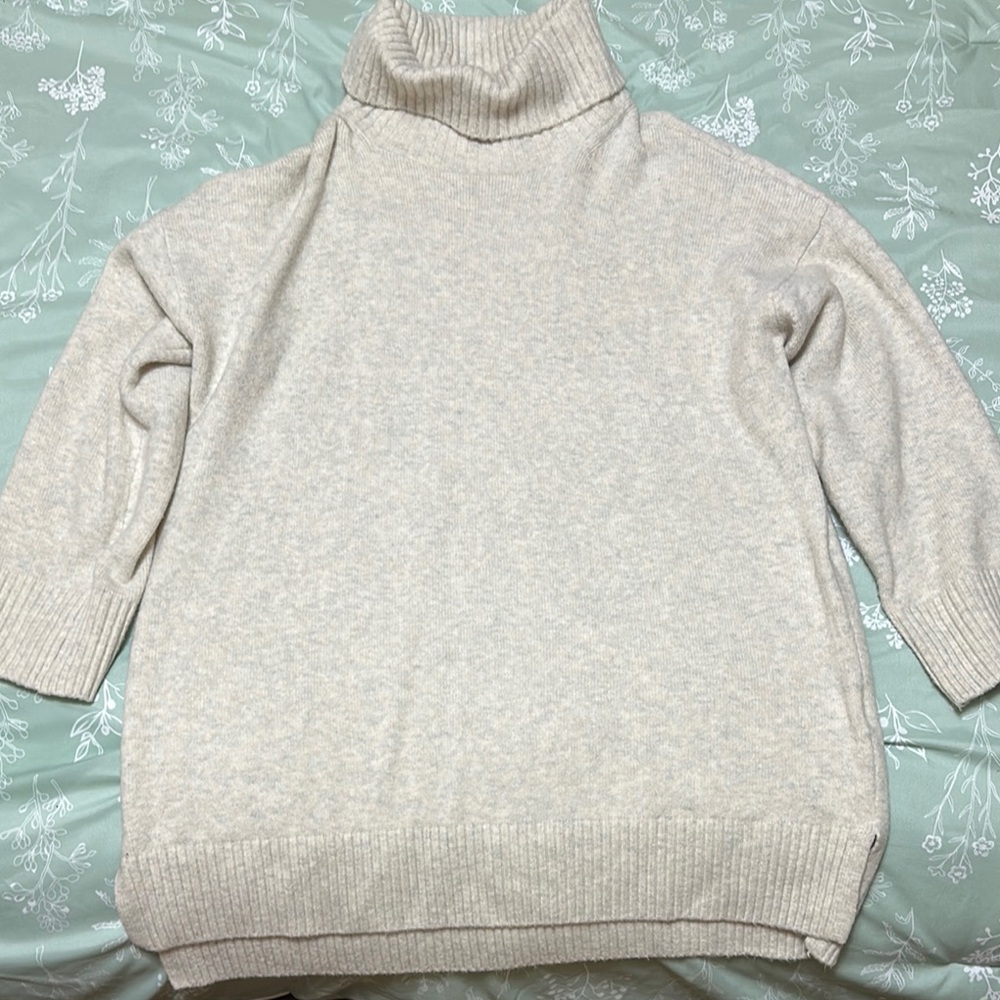 Uniqlo Cozy Cream Turtleneck Sweater